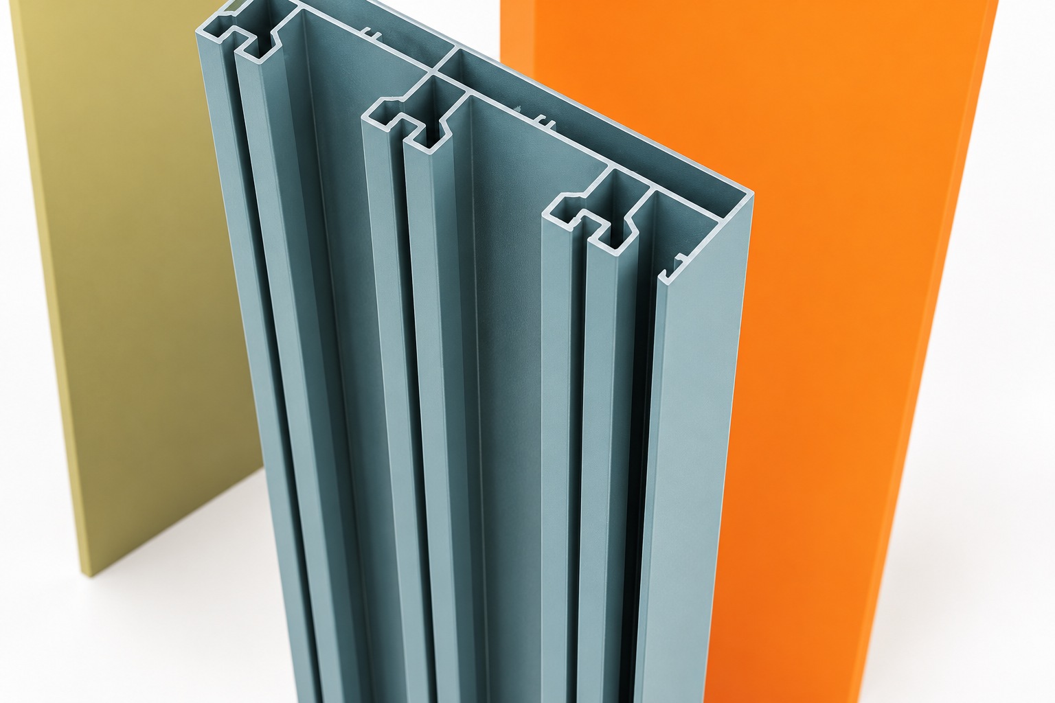 Powder coated profile samples